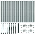 vidaXL zvarené pletivo s 13 stĺpikmi Zelené 1x100 m Oceľ – Obrázok 4