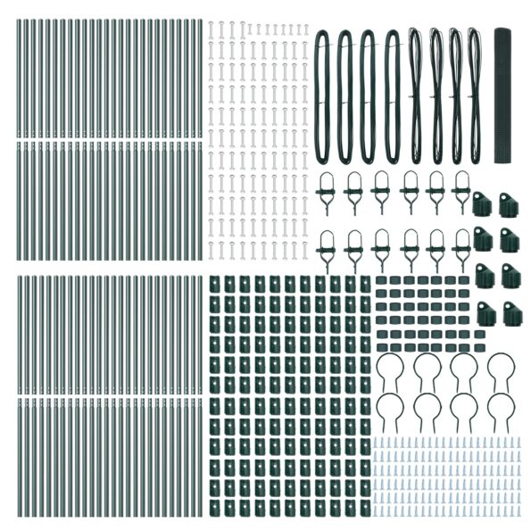 vidaXL zvarené pletivo s 13 stĺpikmi Zelené 1x100 m Oceľ – Obrázok 5