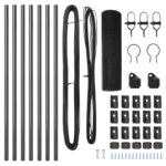 vidaXL Sivý zváraný drôtený plot s 7 stĺpikmi 0.6x10 m z ocele – Obrázok 5