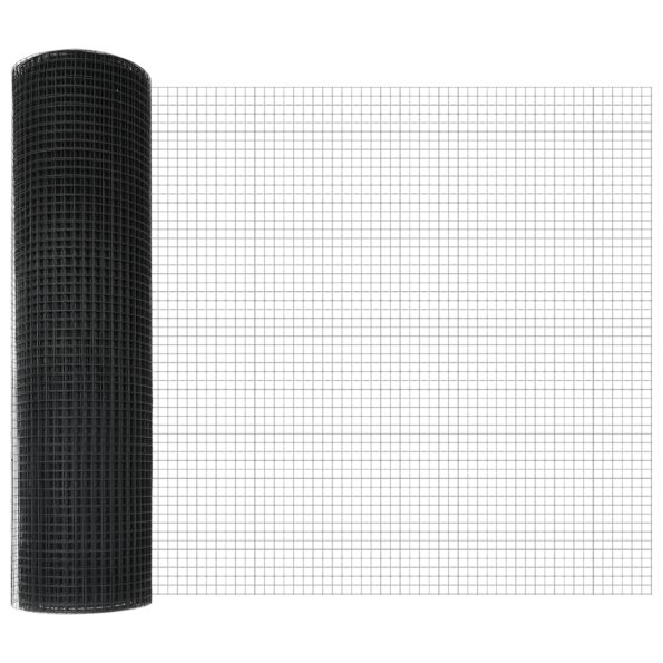 3351805_6.jpg vidaXL zváraná drôtená ohrada s 7 stĺpikmi, sivá 0.8x10 m, oceľ – Obrázok 6