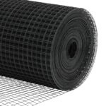 vidaXL zváraná drôtená ohrada s 7 stĺpikmi, sivá 0.8x10 m, oceľ – Obrázok 9