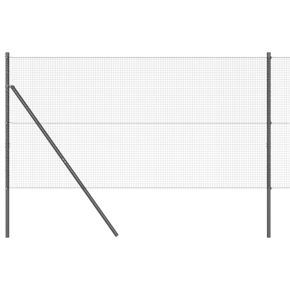 vidaXL Svařovaný drôtený plot so 7 stĺpikmi Sivý 1.2x10 m Oceľ – Obrázok 2