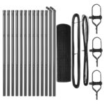 vidaXL Zváraný drôtený plot s 13 stĺpikmi Sivý 0.6x25 m Oceľ – Obrázok 4