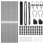 vidaXL Zváraný drôtený plot s 13 stĺpmi sivý 1.4x25 m oceľ – Obrázok 5