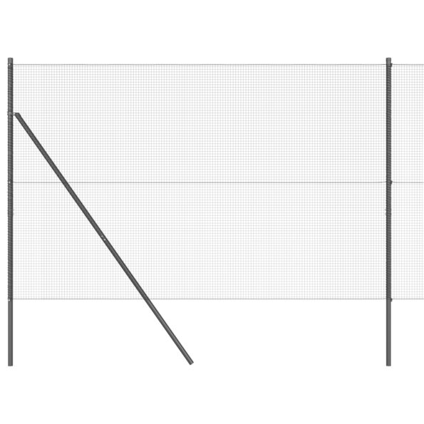 3351856_2.jpg vidaXL Zvarený drôtený plot s 13 stĺpikmi Šedý 1,5x25 m Oceľ – Obrázok 2