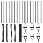 vidaXL Zváraný drôtený plot s 13 stĺpmi Sivý 1x50 m Oceľ – Obrázok 4