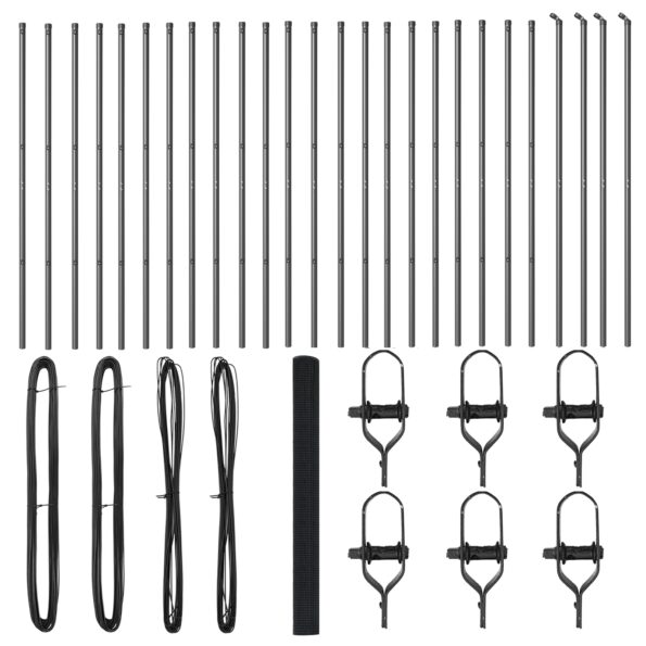 vidaXL Zváraný drôtový plot so 7 stĺpikmi Sivý 1.4x50 m Oceľ – Obrázok 4