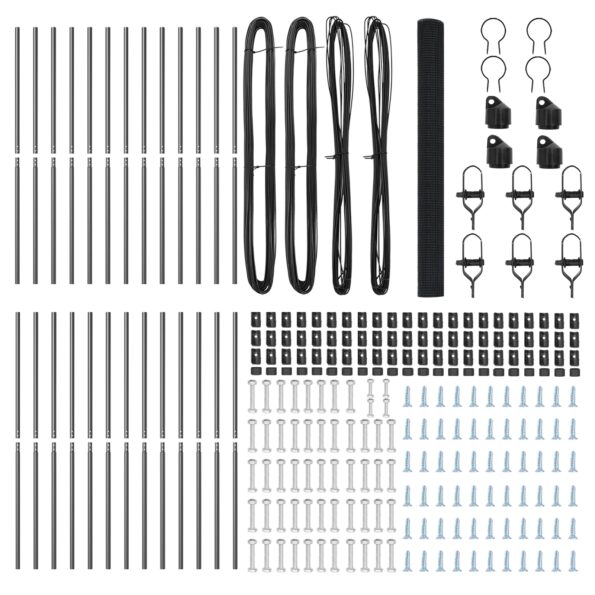 vidaXL Zváraný drôtový plot so 7 stĺpikmi Sivý 1.4x50 m Oceľ – Obrázok 5