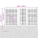 vidaXL Sivý zváraný drôtový plot s 13 stĺpmi 1.4x50 m Ocel – Obrázok 12