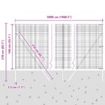 vidaXL zváraný drôtový plot s 7 stĺpmi sivý 1.4x50 m oceľ – Obrázok 12