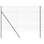 vidaXL zváraný drôtový plot s 7 stĺpmi sivý 1.4x50 m oceľ – Obrázok 2