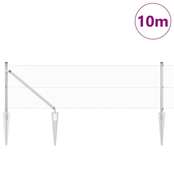 3351920_3.jpg vidaXL Zváraný drôtový plot s 7 hrotmi 0.6x10 m Pozinkovaná oceľ – Obrázok 3