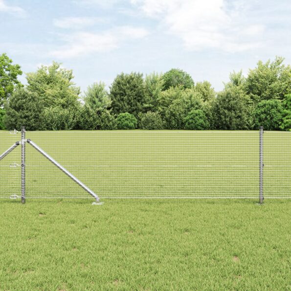 3351920_4.jpg vidaXL Zváraný drôtový plot s 7 hrotmi 0.6x10 m Pozinkovaná oceľ – Obrázok 4
