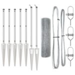 vidaXL Zvarené drôtené ploty s 13 hrotmi 0.8x10 m pozinkovaná oceľ – Obrázok 5