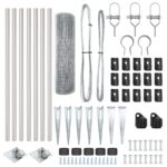 vidaXL Zvarené drôtené ploty s 13 hrotmi 0.8x10 m pozinkovaná oceľ – Obrázok 6