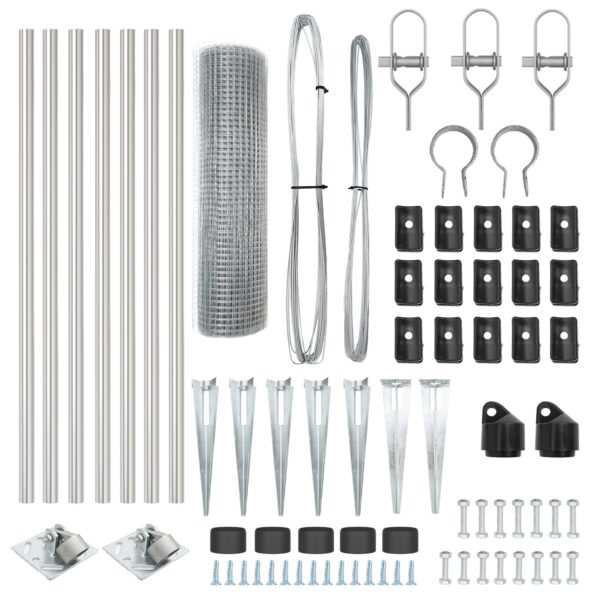 vidaXL Zvarené drôtené ploty s 13 hrotmi 0.8x10 m pozinkovaná oceľ – Obrázok 6