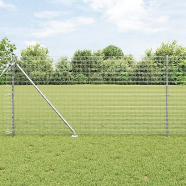 3351932_1.jpg vidaXL zváraný drôtený plot s 7 hrotmi 1.2x10 m pozinkovaná oceľ – Obrázok 1