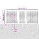 vidaXL Zváraný drôtový plot s 7 hrotmi 10 x 1.4 m Pozinkovaná oceľ – Obrázok 13