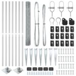 vidaXL Zváraný drôtový plot s 7 hrotmi 10 x 1.4 m Pozinkovaná oceľ – Obrázok 5