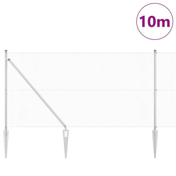 vidaXL Svárovaný drôtený plot s 7 hrotmi 1.4x10 m pozinkovanej ocele – Obrázok 3