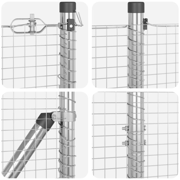 3351940_7.jpg vidaXL Sada stĺpov pre oplotenie 2 ks Pozinkovaná oceľ 10 x 1.5 m – Obrázok 7