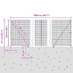 vidaXL zváraný drôtený plot so 7 hrotovými stĺpikmi 1.6x10 m pozinkovaná oceľ – Obrázok 13