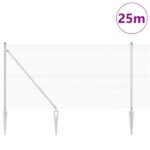 vidaXL Zvárané drôtené oplotenie s 13 kotvami 1.2x25 m, pozinkovaná oceľ – Obrázok 3