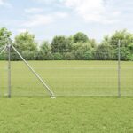 vidaXL Zvarené drôtené ploty s 13 hrotmi 1,2x25 m z pozinkovanej ocele