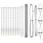 vidaXL Zvárané drôtené oplotenie s 13 kolíkmi 1.5x25 m - pozinkovaná oceľ – Obrázok 4