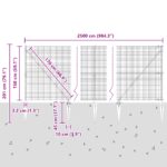 vidaXL Zváraná drôtená ohrada so 13 sponkovými stĺpmi 1.5x25 m pozinkovaná oceľ – Obrázok 13