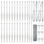 VidaXL zváraná drôtená mreža s 13 kolíkmi do zeme 0.4x50 m pozinkovaná oceľ – Obrázok 5