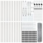 VidaXL zvárané pletivo s 13 kolíkmi 0.5x50m, pozinkovaná oceľ – Obrázok 6