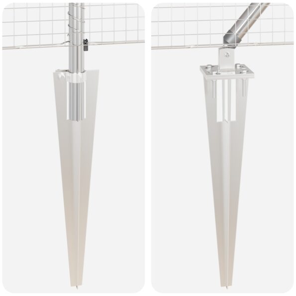 VidaXL zvárané pletivo s 13 kolíkmi 0.5x50m, pozinkovaná oceľ – Obrázok 9