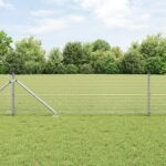 vidaXL zváraný drôtený plot s 13 hrotovými stĺpikmi 0.6x50 m galvanizovaná oceľ – Obrázok 4