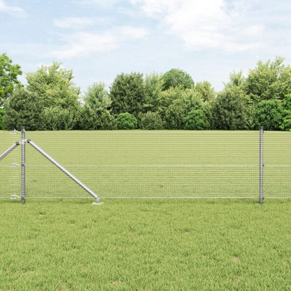 3351989_4.jpg vidaXL zváraný drôtený plot s 13 hrotovými stĺpikmi 0.6x50 m galvanizovaná oceľ – Obrázok 4