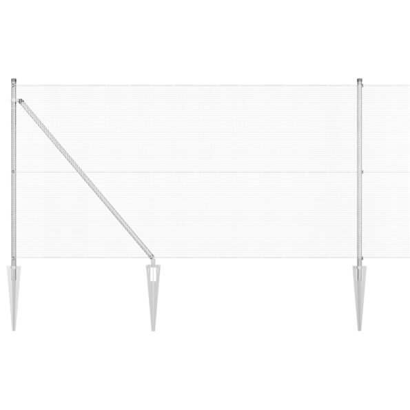 vidaXL zváraný drôtený plot s 13 kolíkmi 1x50 m pozinkovaná oceľ – Obrázok 2