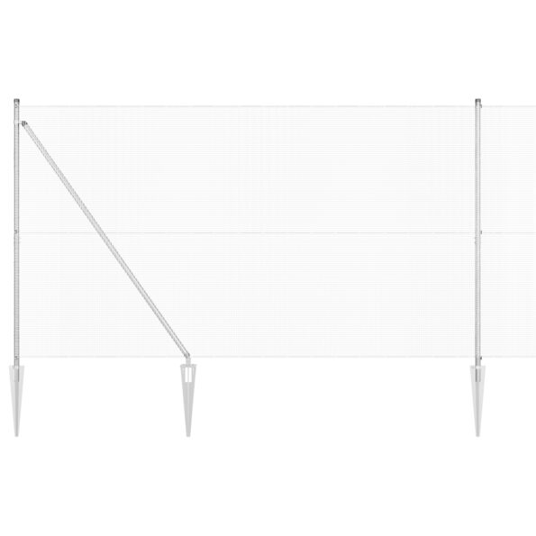 vidaXL Zvarené drôtené pletivo so 13 špicatými stĺpikmi 1,5x50 m pozinkovaná oceľ – Obrázok 2
