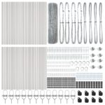 vidaXL Zvarené drôtené oplotenie s 13 kotviacimi prvkami 0.4x100 m pozinkovaná oceľ – Obrázok 5