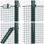 vidaXL zvarené pletivo so 7 spike stĺpmi Zelené 0.4x10 m Oceľ – Obrázok 7