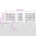 vidaXL Zváraný drôtený plot s 7 kolíkmi Zelený 0,8x10 m Oceľ – Obrázok 13