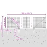 vidaXL Zelená zváraná drôtová ohrada s 7 špičkovými tyčami 0.8x10 m oceľ – Obrázok 13