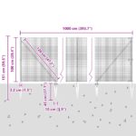 vidaXL Stĺpik na plot Sada 2 Zelená Kov potiahnutý PVC 10 x 1 m Odolný – Obrázok 13