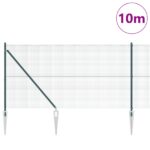 vidaXL Stĺpik na plot Sada 2 Zelená Kov potiahnutý PVC 10 x 1 m Odolný – Obrázok 3