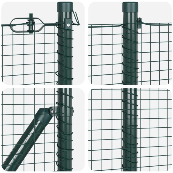 3352047_7.jpg vidaXL Stĺpik na plot Sada 2 kusy Zelená Oceľ, PVC náter 10 x 1 m – Obrázok 7