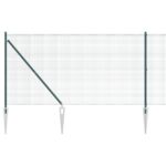 vidaXL Zelená zváraná drôtová plot s 7 kolíkmi 1.2x10 m oceľ – Obrázok 2