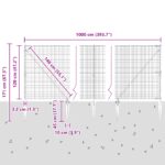 vidaXL Zváraný drôtený plot s 7 kolíkmi Zelený 1,2x10 m Oceľ – Obrázok 13