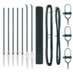 vidaXL Zváraný drôtený plot s 7 kolíkmi Zelený 1,2x10 m Oceľ – Obrázok 4