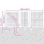 vidaXL zváraný drôtený plot so 7 kolíkmi Zelený 1.4x10 m Oceľ – Obrázok 13