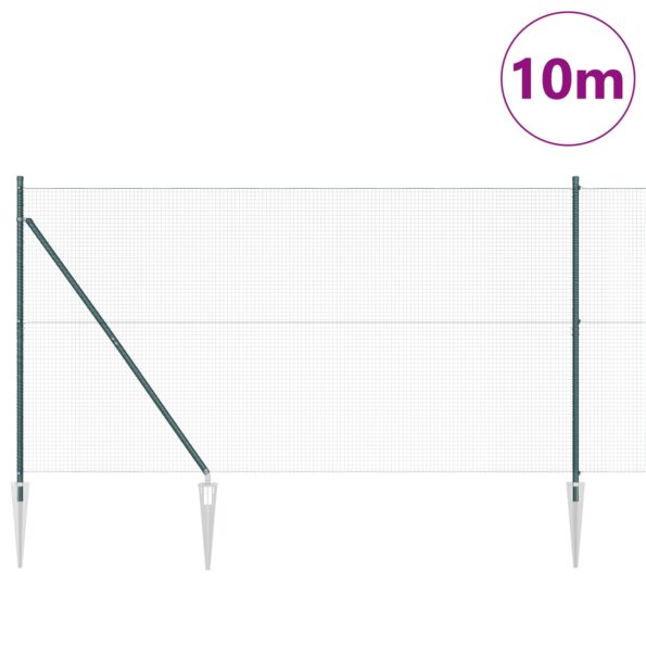 3352055_3.jpg vidaXL zváraný drôtený plot so 7 kolíkmi Zelený 1.4x10 m Oceľ – Obrázok 3