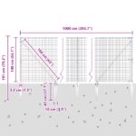 vidaXL Zváraný drôtený plot so 7 kolíkmi Zelený 1.4x10 m Oceľ – Obrázok 13